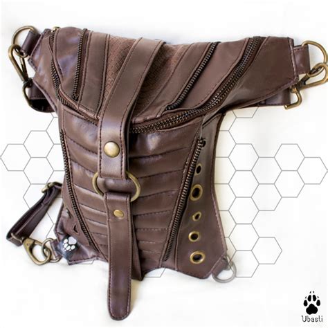 fake leather steampunk bags diy|steampunk leg pouch.